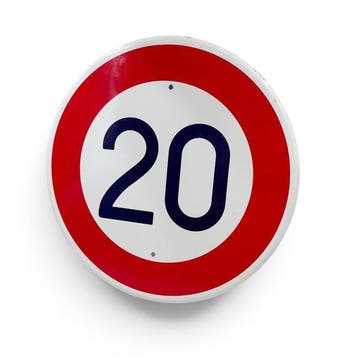 Emaille bord verkeersbord 20, Japan - Verkeersbord -