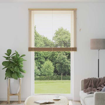 vidaXL Venetiaanse jaloezie Lichtbruin met Patroon 213 x 120, Verzenden, Nieuw