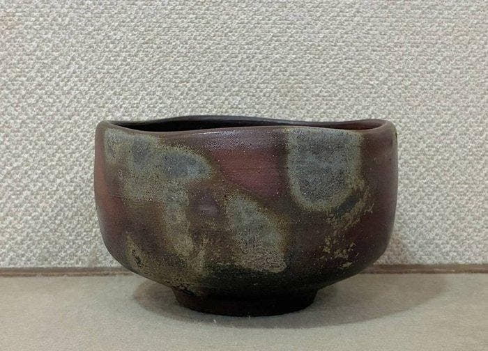 Bizen Ware Taizan Kiln Bizen Tea Bowl with Original Wooden, Antiquités & Art, Antiquités | Autres Antiquités