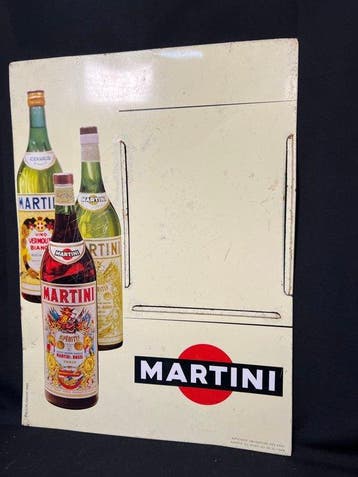 Martini - Reclamebord - Menukaarthouder - Metaal