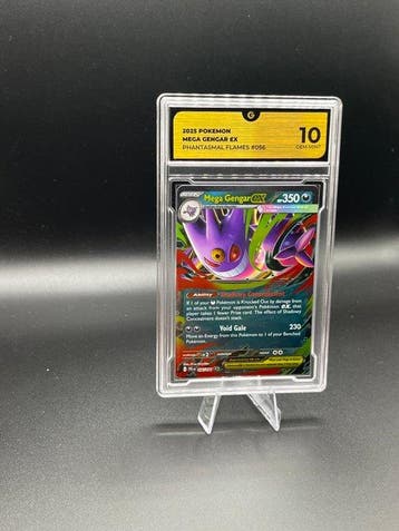 Pokémon - 1 Graded card Gengar 056 Phantasmal Flames - GG 10, Nieuw