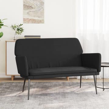 vidaXL Bankje 108x79x79 cm fluweel zwart, Verzenden, Nieuw