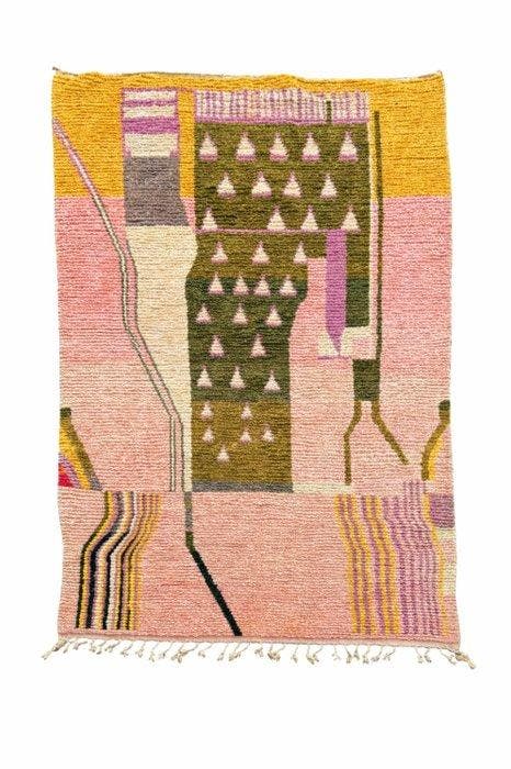 Kleurrijk Marokkaans modern tapijt – Mid-Century, Huis en Inrichting, Stoffering | Tapijten en Vloerkleden