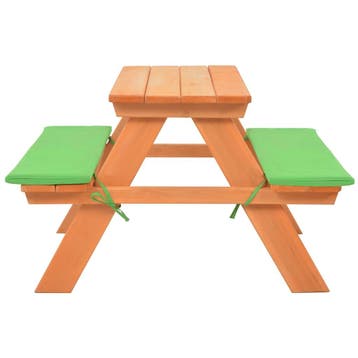 vidaXL Kinderpicknicktafel met banken 89x79x50 cm massief, Verzenden, Nieuw