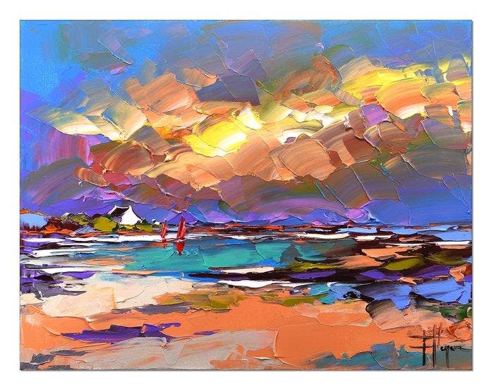 Olivier Pfleger - Mandrafina  Plage sauvage  Bretagne, Antiquités & Art, Art | Objets design