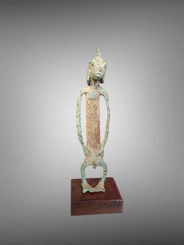 Bronze Dogon 32 CM - GUERRIER en bronze - Dogon - Mali, Antiek en Kunst