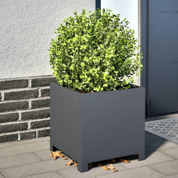vidaXL Plantenbakken 2 st 40x40x40 cm staal antracietkleurig, Verzenden, Nieuw