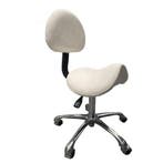 Tabouret Ollanda Wit - Ergonomische Zadelkruk met Rugleuning, Verzenden, Nieuw, Overige typen