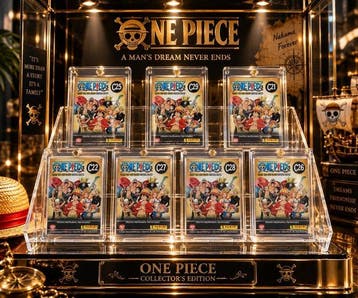 Topps - 7 Card - One Piece - Luffy, Nami, Chopper, Robin,, Hobby en Vrije tijd, Nieuw