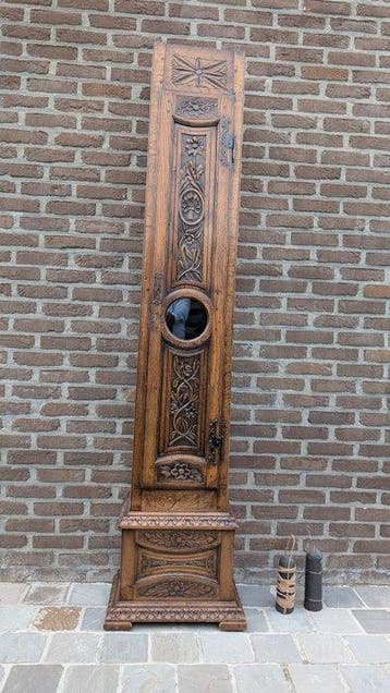horloge de parquet - - Chêne - 1850-1900 - Horloge liégeoise
