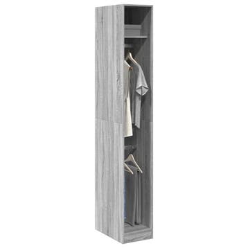 vidaXL Kledingkast 30x50x200 cm bewerkt hout grijs sonoma, Verzenden, Nieuw