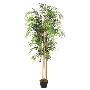 vidaXL Kunstplant bamboe 1095 bladeren 150 cm groen, Verzenden, Nieuw