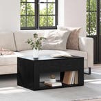 vidaXL Salontafel met lade Zwart Eiken 80 x 50 x 40 cm, Huis en Inrichting, Tafels | Salontafels, Verzenden, Nieuw
