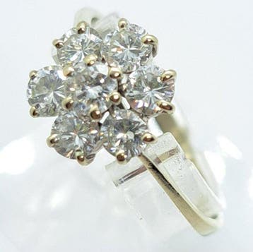 Ring - 18 karaat Witgoud Diamant (Natuurlijk) - Diamant, Nieuw