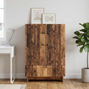 vidaXL Dressoir Oudhout 66 x 34,5 x 95 cm Geconstrueerd hout, Verzenden