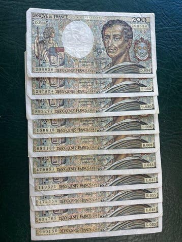 Frankrijk. - 100 x 200 Francs - various dates - Pick 155, Postzegels en Munten