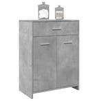 vidaXL Badkamerkast 60x33x80 cm spaanplaat betongrijs, Huis en Inrichting, Badkamer | Badkamermeubels, Verzenden, Nieuw