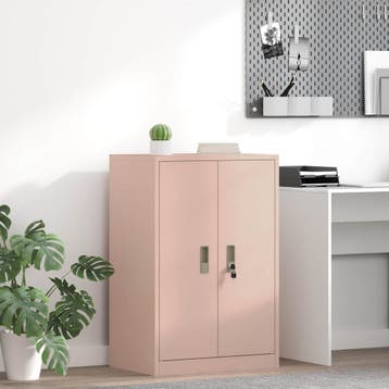 vidaXL Opbergkast Roze 60 x 40 x 90 cm Staal, Huis en Inrichting, Verzenden, Nieuw