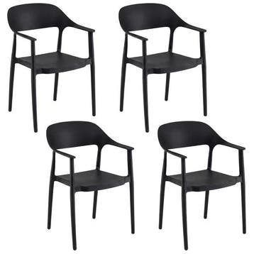 2dekans | Coast Stapelbare Eetkamerstoelen Set van 4 –, Ophalen of Verzenden