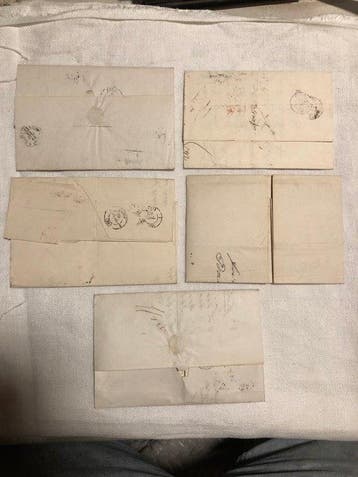 Duitsland 1857/1862 - 5 historische vouwbrieven van de
