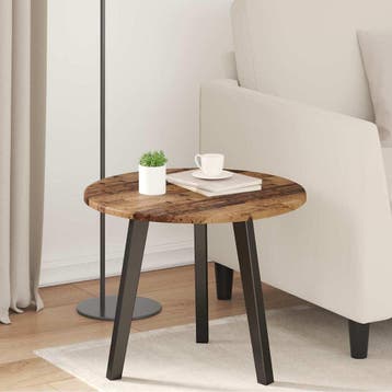 vidaXL Tafelblad Ø 50 x 1,5 cm Rond Bewerkt hout Oud hout, Verzenden, Nieuw