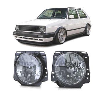 Phares Pour Volkswagen Vw Golf Mk2 83-91 Fumé Fond Chromé, Verzenden