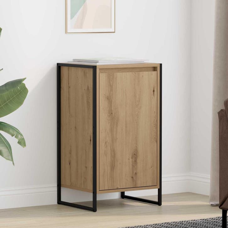 vidaXL Dressoir Ambachtelijk Eiken 43 x 36 x 75,5 cm Bewerkt, Huis en Inrichting, Kasten | Dressoirs, Nieuw, Verzenden