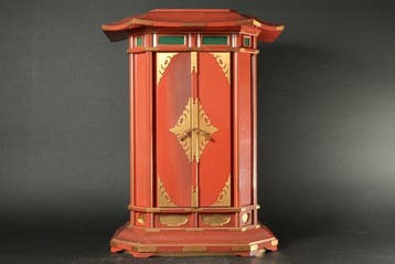 Boeddhistische objecten - Grote houten boeddhistische
