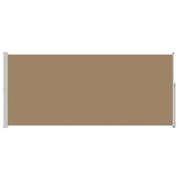 Zijscherm 180x500cm Taupe | 41% korting! Retour deal, Staal, Verzenden, Zo goed als nieuw, 200 cm of meer
