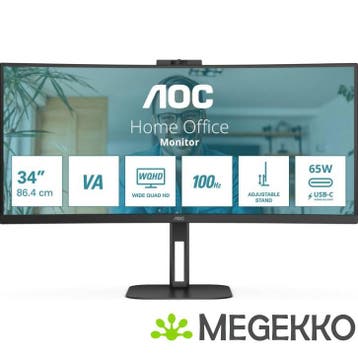 AOC Value-line CU34V5CW/BK 34  Wide Quad HD 100Hz Curved VA, Verzenden, Nieuw