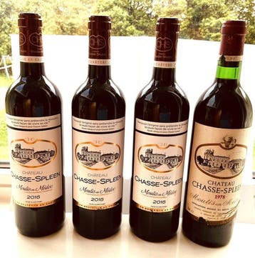 1978 & 2016 x 3 Château Chasse Spleen - Moulis en Médoc - 4, Verzamelen, Nieuw