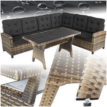 Wicker loungeset Catania - natuur, Tuin en Terras, Verzenden, Nieuw