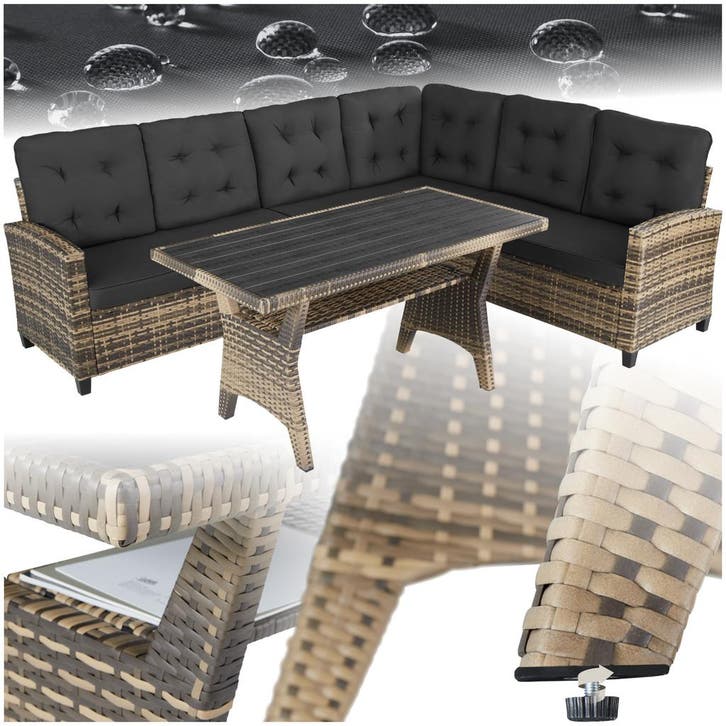 Wicker loungeset Catania - natuur, Tuin en Terras, Tuinsets en Loungesets, Verzenden