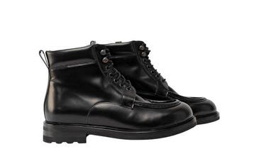 TESTONI - 8 UK - 42 IT - Combat Boot Shoes Brush Off Calf /, Nieuw