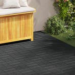 vidaXL Stapsteen 6 pcs Zwart 40,5 x 40,5 x 2 cm Rubber, Tuin en Terras, Tegels en Klinkers, Verzenden, Nieuw