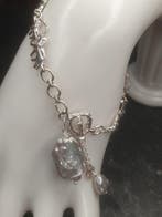 Zilver, Natuurlijke zoetwaterparels - Schakelarmband