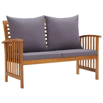 vidaXL Tuinbank met kussens 119 cm massief acaciahout, Verzenden