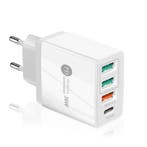 DrPhone HALO6 DELUXE - 20W 4 USB Poorten Snel Lader – USB-C, Télécoms, Verzenden