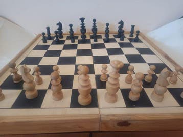 Schaakspel - estilo Regencia - Hout