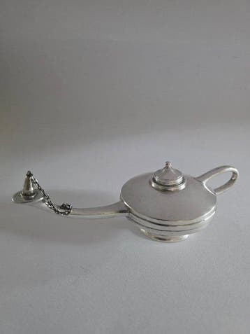 Lampe à huile - Argent - Lampe à huile - briquet de table