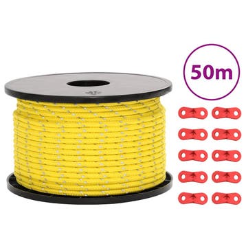 vidaXL Tentscheerlijn met reflecterende strips en spanners, Caravans en Kamperen, Verzenden, Nieuw
