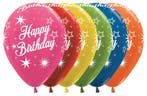 Ballonnen Happy Birthday Sparkle Metallic Mix 30cm 25st, Verzenden, Nieuw