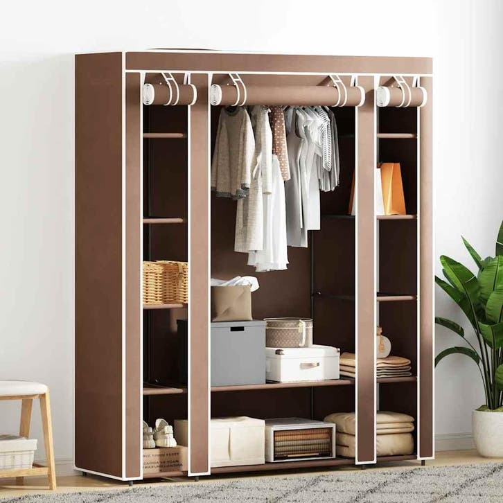 vidaXL Kledingkast met vakken en stangen 45x150x176 cm stof, Huis en Inrichting, Kasten | Kleerkasten, Nieuw, Verzenden
