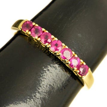 Bague - 18 carats Or jaune Rubis, Bijoux, Sacs & Beauté