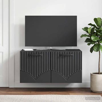 vidaXL Wandmontage TV-kast Zwart 59,5 x 41 x 30 cm Bewerkt, Verzenden, Nieuw
