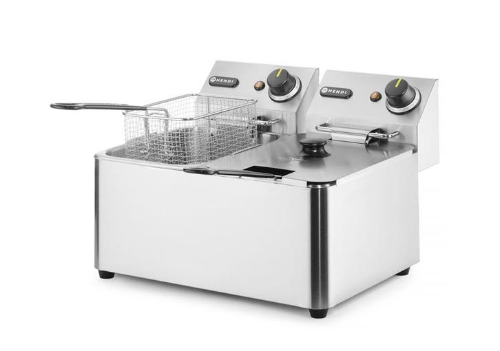 Friteuse | KitchenLine | Elektrisch | 4+4L | 50°C/190°C |, Zakelijke goederen, Horeca | Keukenapparatuur, Nieuw in verpakking