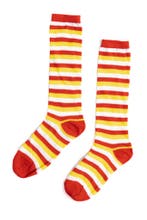 Lange Sokken Rood Wit Geel Gestreept 36 37 38 39 40 41 Carna, Kleding | Dames, Ophalen of Verzenden, Nieuw