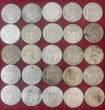 Nederland, Holland 2 Stuivers 1756/1780, Lot van 30 stuks