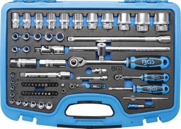 Bgs Technic Dopsleutelset zeskant 6,3 mm (1/4) / 12,5 mm (1/, Verzenden, Nieuw