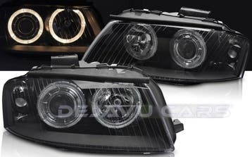 Xenon Look Koplampen met Angel Eyes voor Audi A3 8P, Ophalen of Verzenden